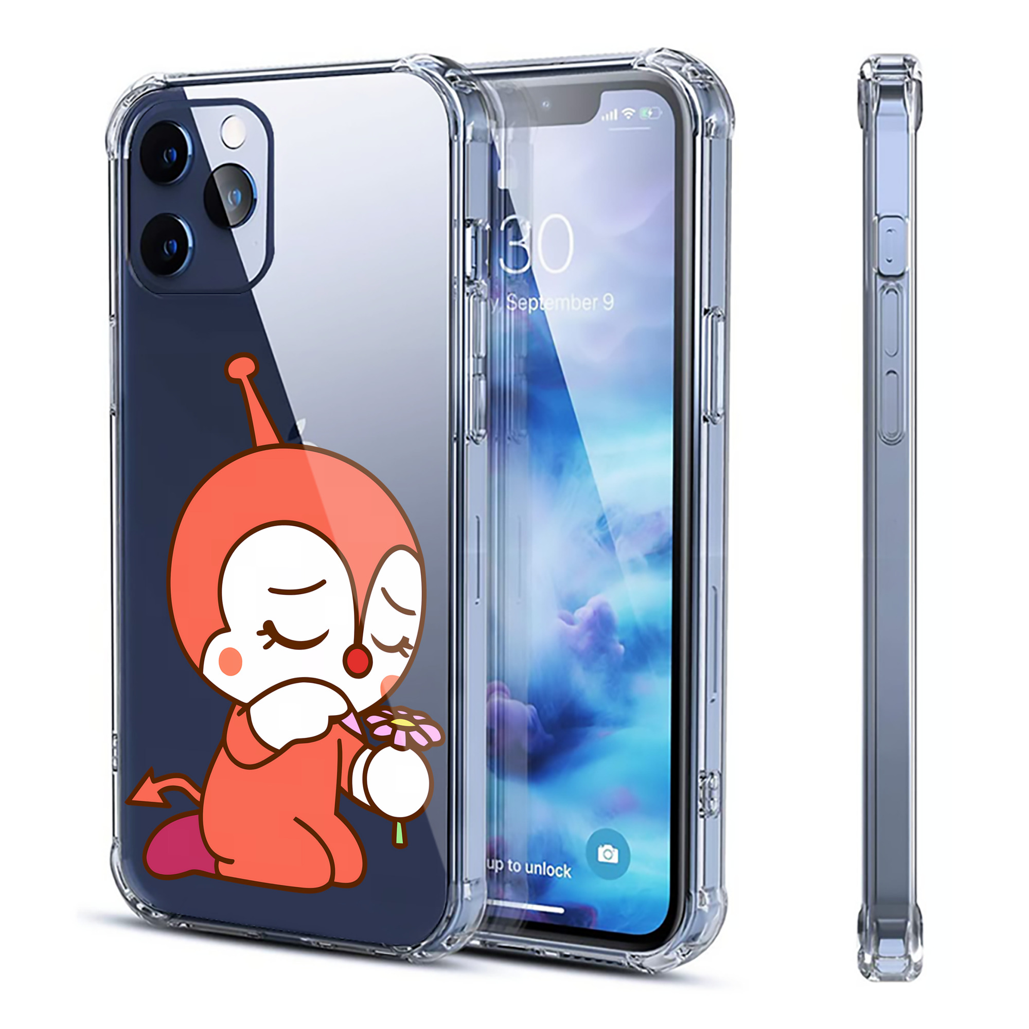 （画像用） アンパンマン Anpanman 【iPhone 12シリーズ対応】透明スマホケース（クリアソフトケース）